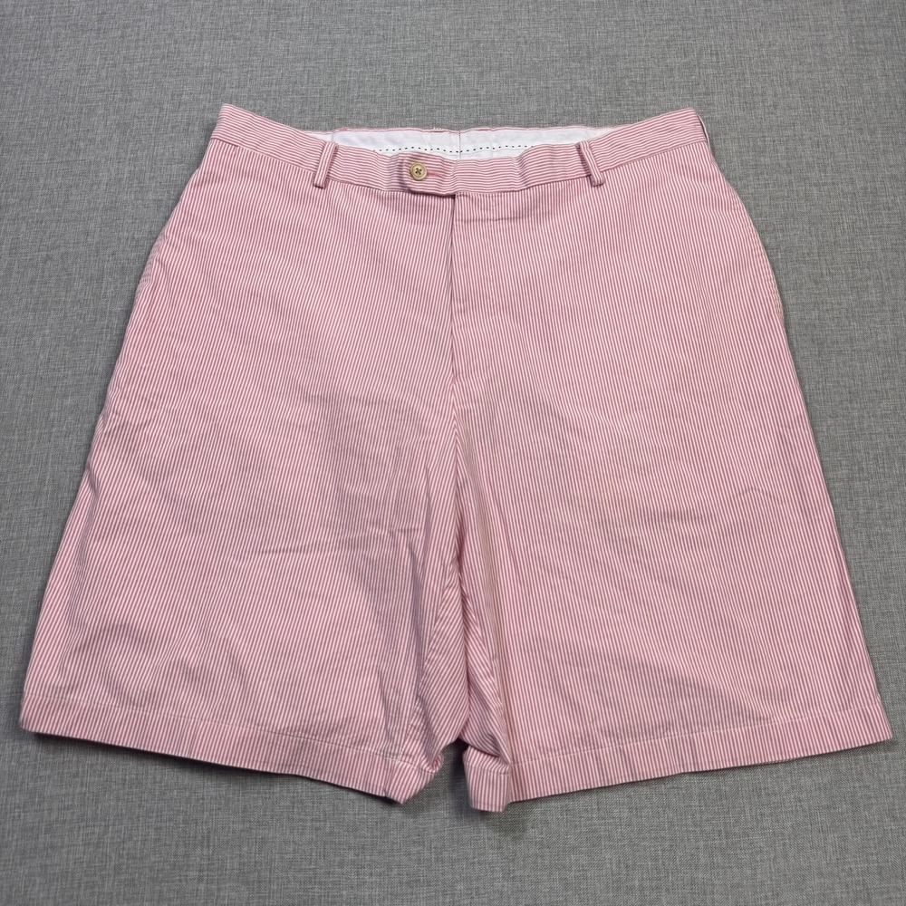 Peter Millar Chino Shorts Mens 38 Pink Cotton Pima Classic‎ Fit 9" Inseam